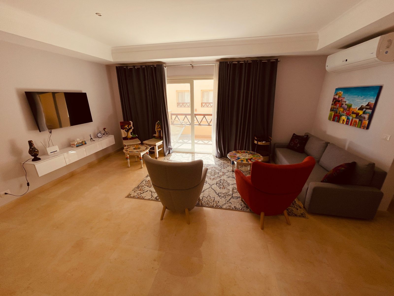 Sahl Hasheesh Beachfront Apartment balcony sea view