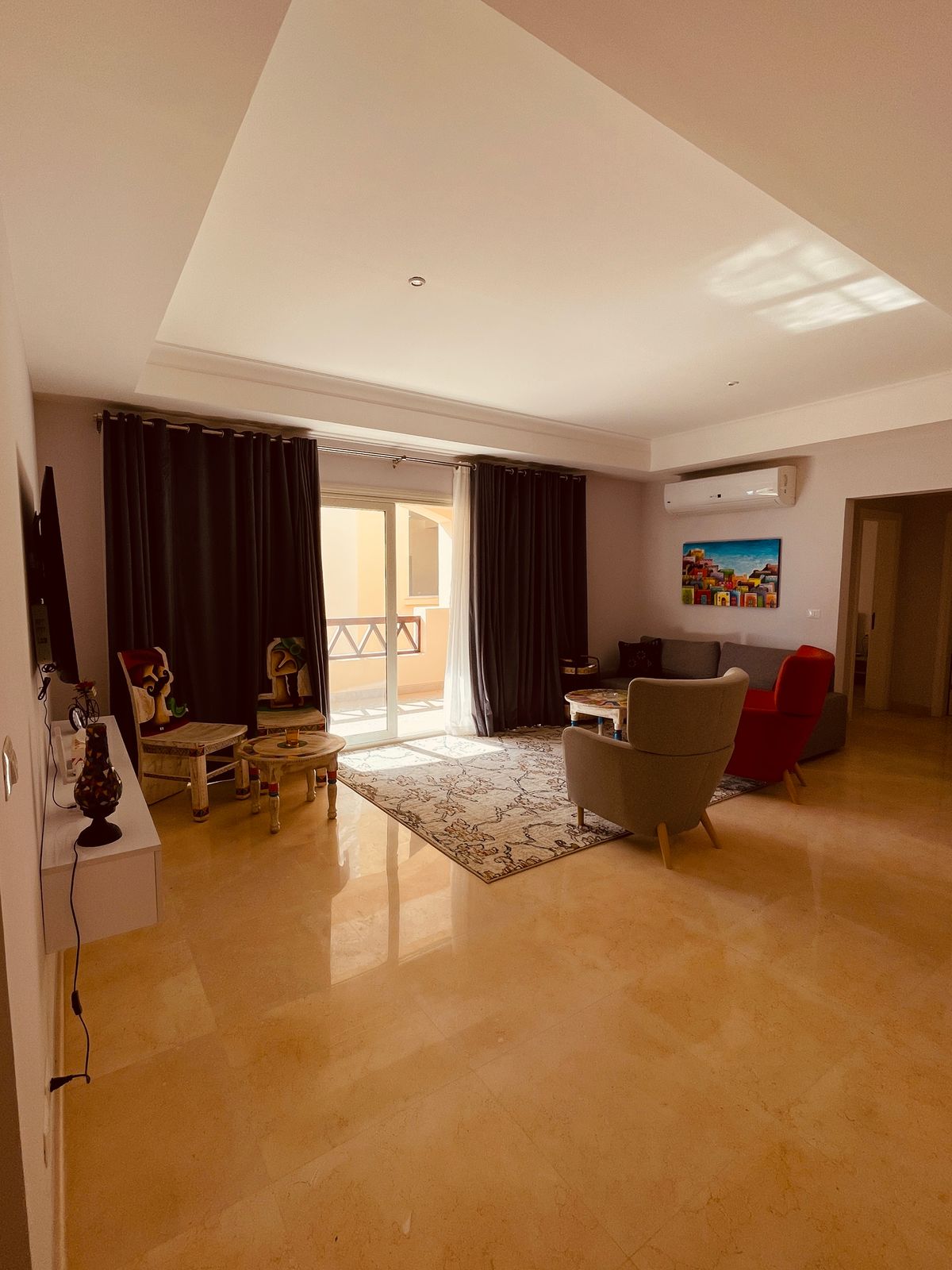 Sahl Hasheesh Beachfront Apartment balcony sea view