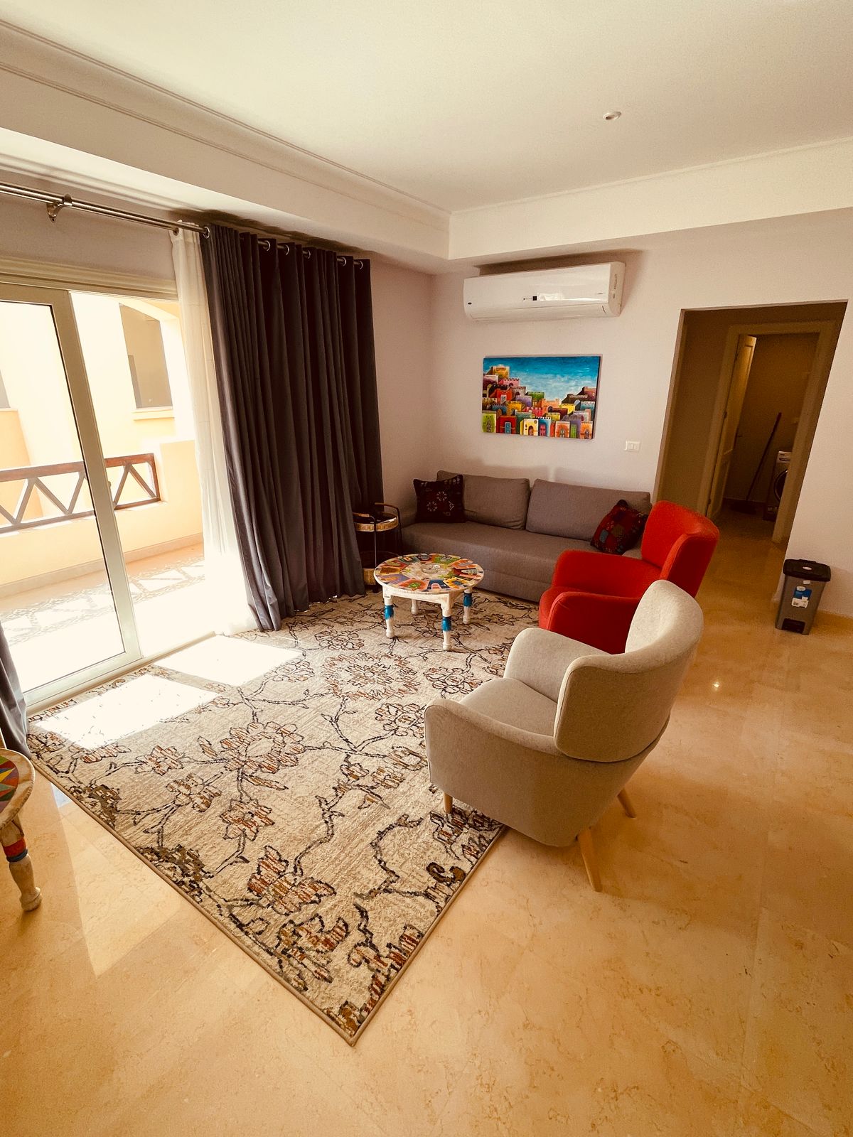 Sahl Hasheesh Beachfront Apartment balcony sea view